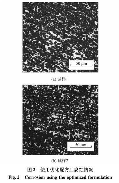 使用優化配方后腐蝕情況 使用優化配方后腐蝕情況